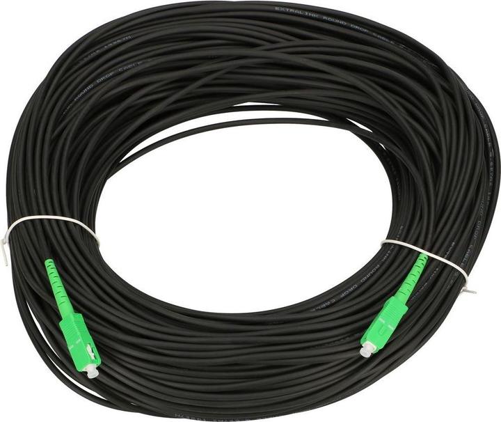 Actual product image Extralink SC/APC-SC/APC | Patchcord | Okrągły, wiszący, jednomodowy, Simplex, G.657A2, 100m (100 m)