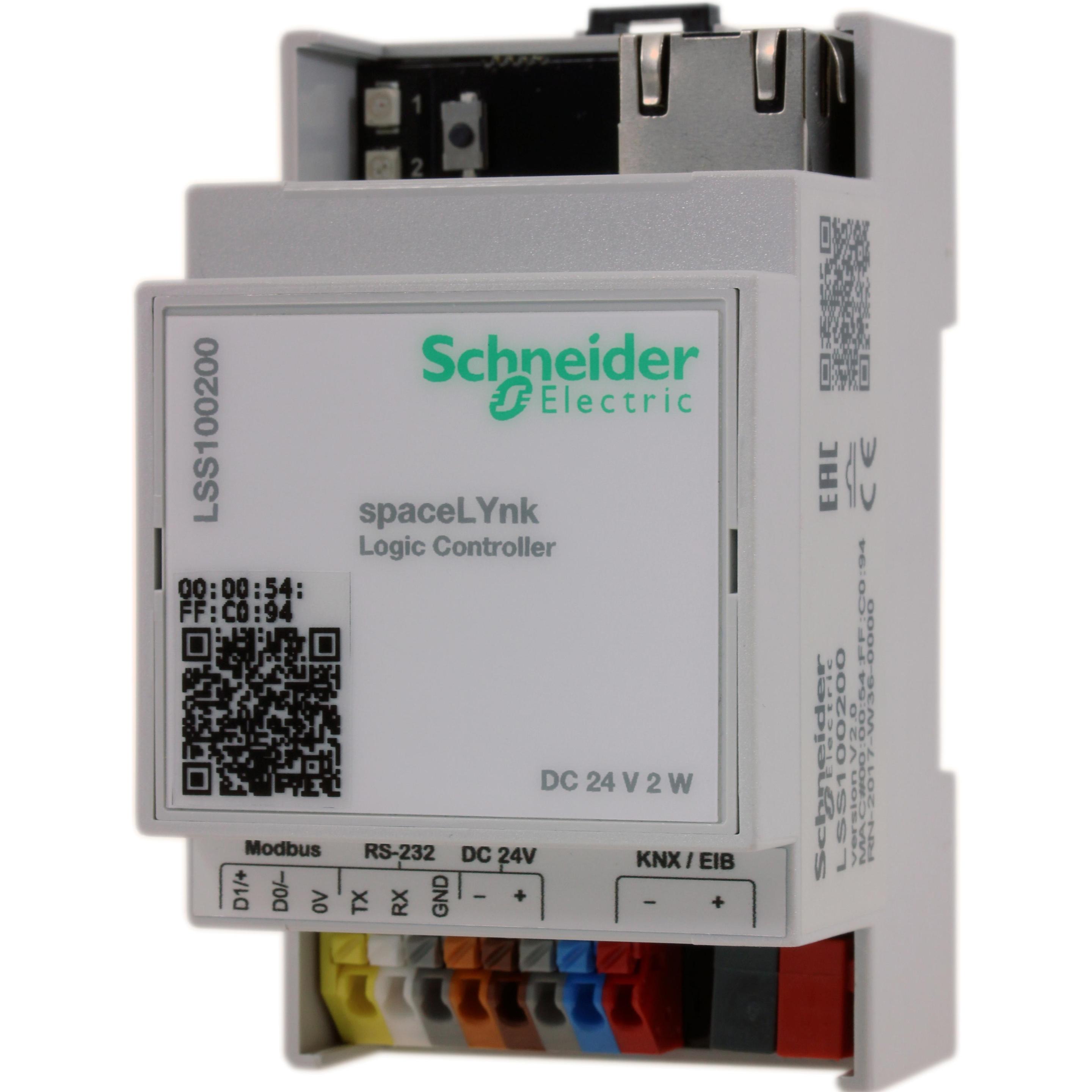 Schneider Electric, Aktor, Logik Controller LSS100200 spaceLYnk BACNet Modbus IP KNX