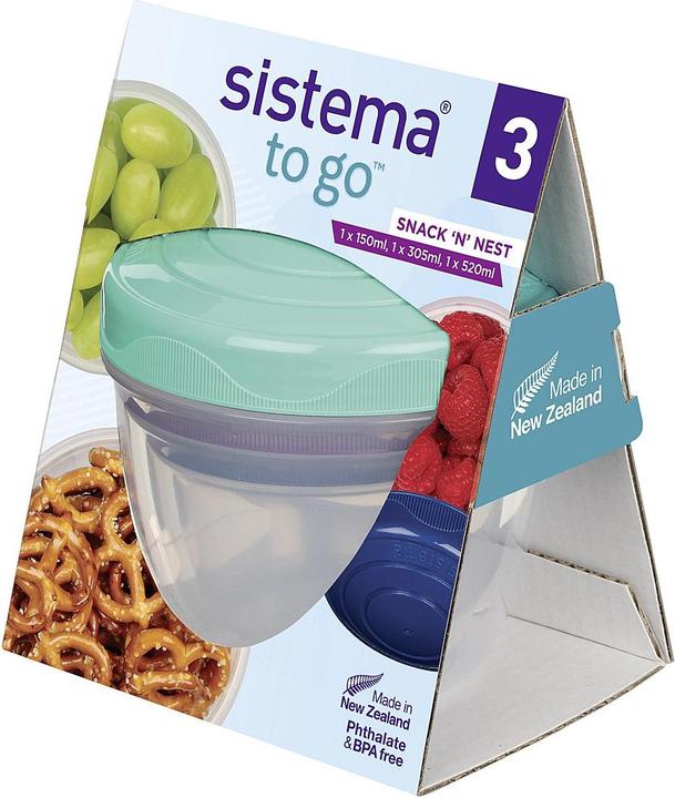 Actual product image Sistema Snack'n'Nest to go 3er