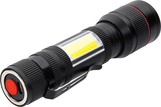 Actual product image Werkstein 800LM USB LED Mini Taschenlampen mit Magnet aus Aluminium (Wiederaufladbar) - Schwarz 2er Set (10.80 cm, 800 lm)