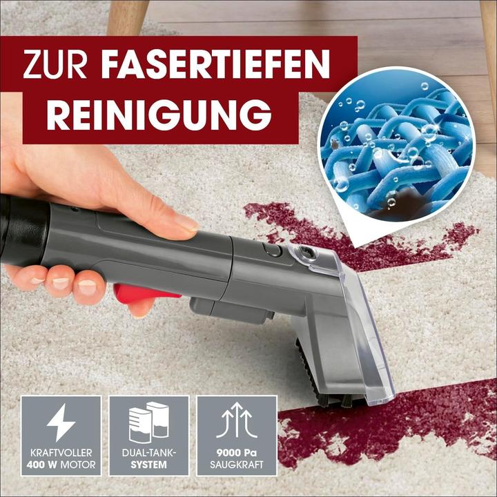 Produktbild CleanMaxx Kompakter Teppich- und Polsterreiniger mit Sprühfunktion und Dual-Tank-System