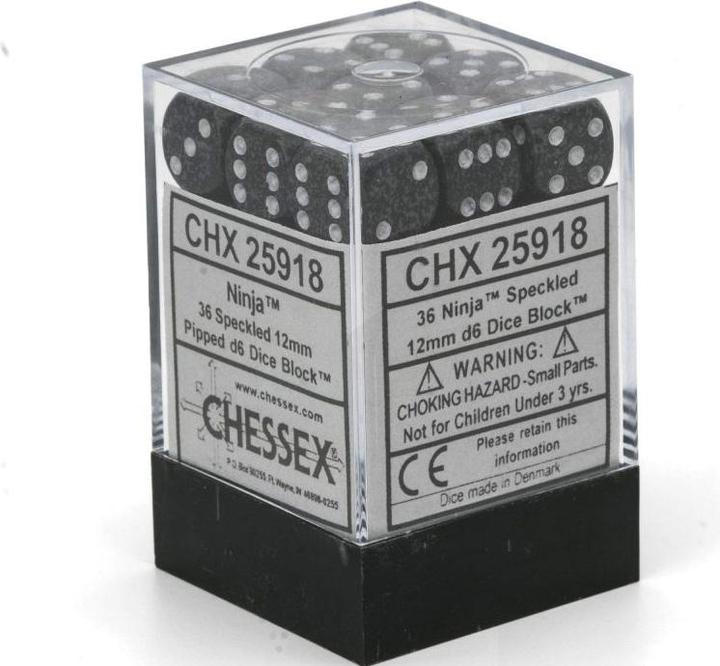 Actual product image Chessex Ninja dice set - Speckled black