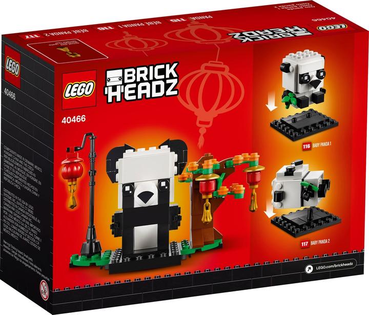 Produktbild LEGO Pandas fürs chinesische Neujahrsfest (40466, LEGO Brickheadz)