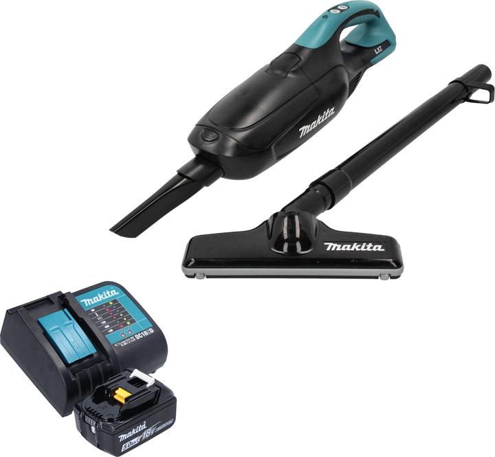 Makita DCL 182 ST1 B Akku Staubsauger 18 V Schwarz + 1x Akku 5,0 Ah + Ladegerät