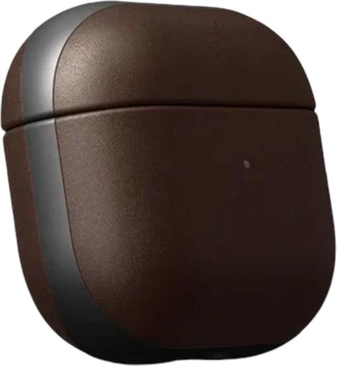 Actual product image Nomad Modern Leather Case Airpods 4 Brown (Headphone sleeve)