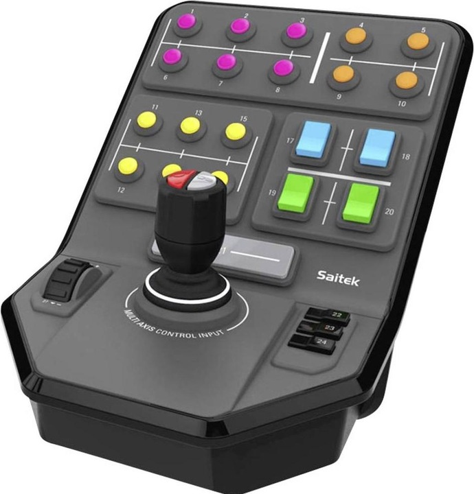 Manual, Side console for controlling heavy machines with 2 m long USB connection cable