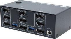 Image du produit Générique Commutateur KVM Triple écran 4K HDMI + 2 x DP /USB 3.0 - 2 ports