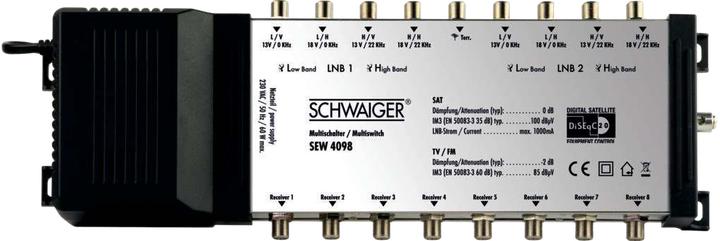 Schwaiger Le multi-switch SAT au DiSEqC (Multi commutateur)