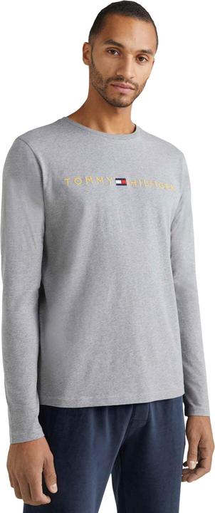 Immagine prodotto Tommy Hilfiger Maglietta Cn Ls Tee Logo Gold Uomo, Grigio medio, L (L)