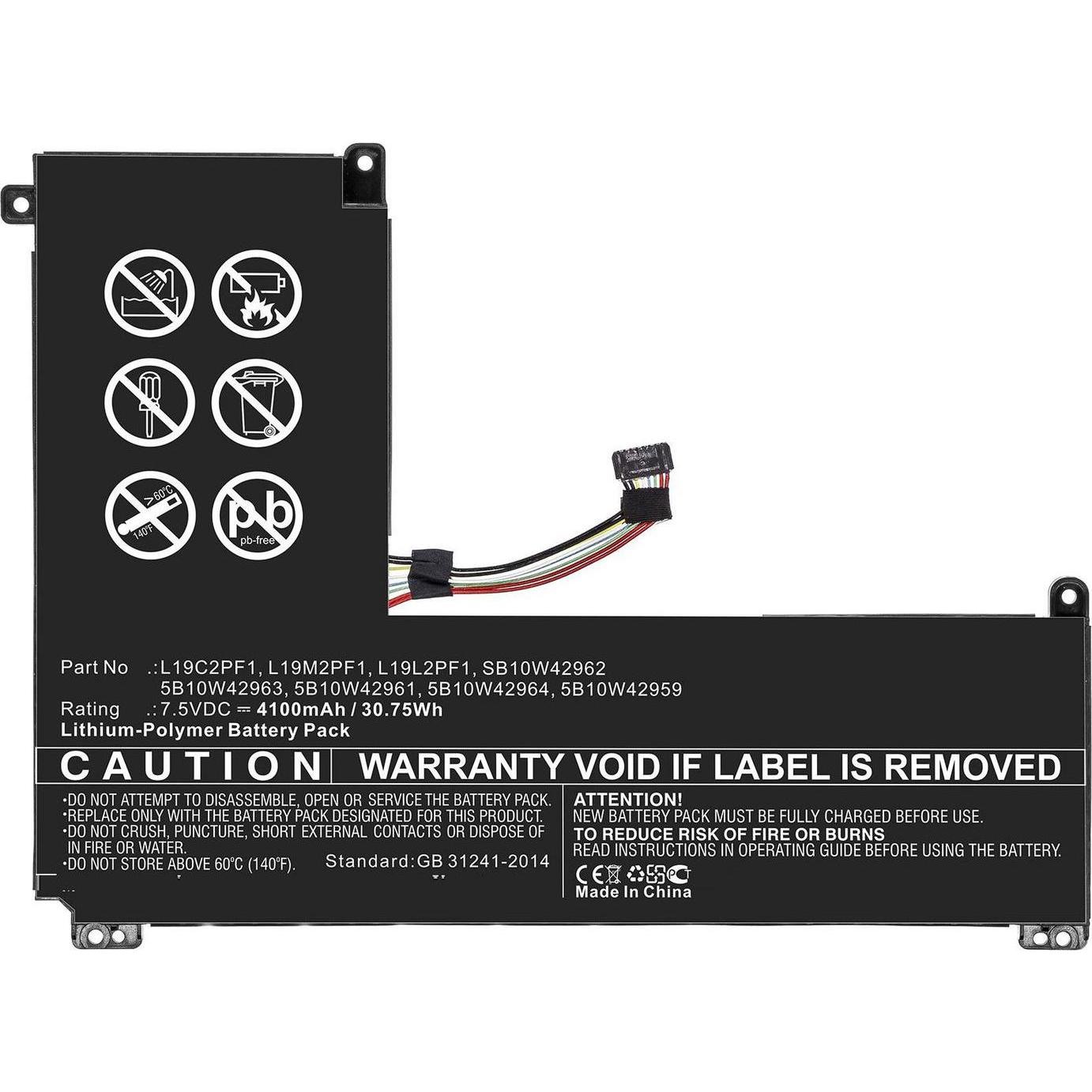CoreParts Laptop Battery for Lenovo (4100 mAh), Notebook Akku, Schwarz