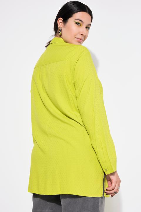 Actual product image Studio Untold Textured Long Sleeve Button Down Tunic Shirt (54)