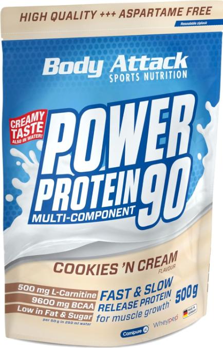 Image du produit Body Attack New Power Protein 90 (sachet de 500g) (Cookies and Cream, 1 pcs, 500 g)