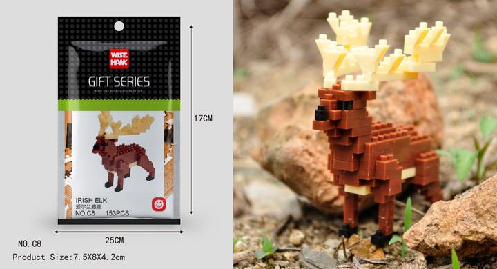 Produktbild Tinisu Irischer Elch Figur Bausteine Modell LNO Micro-Bricks