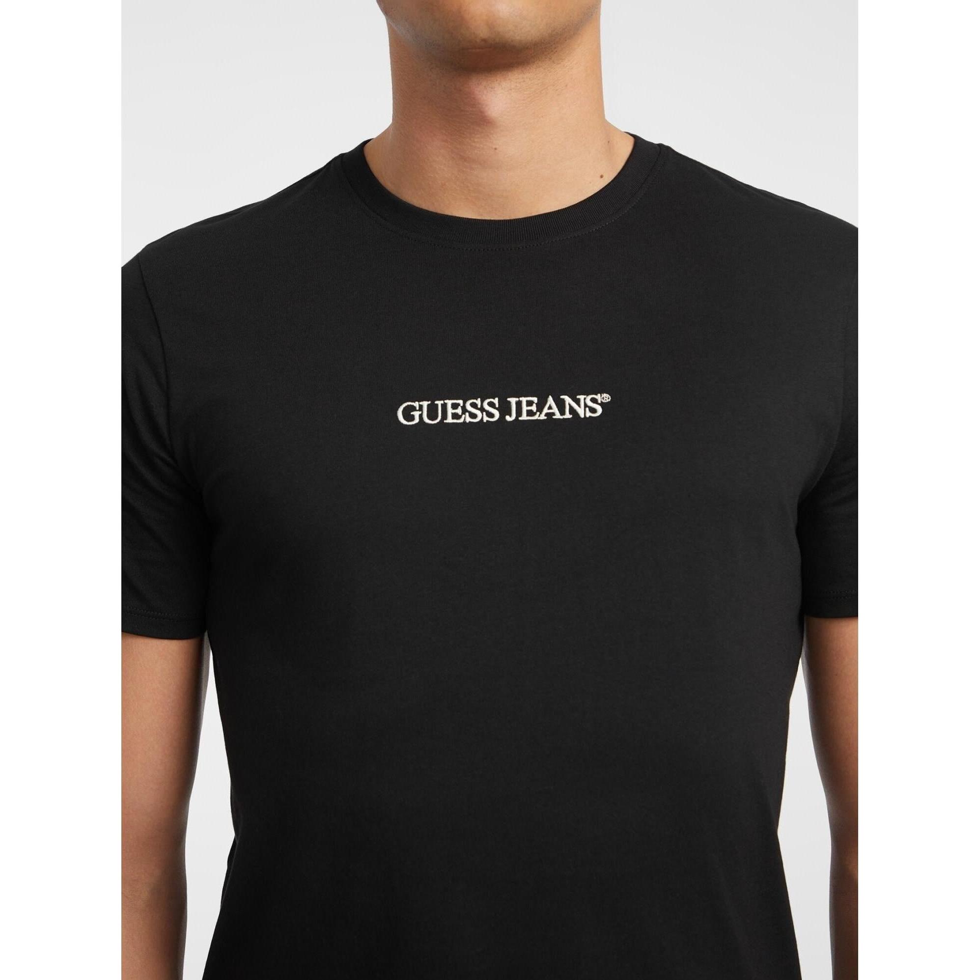 Thumbnail - Guess, Herren, Shirt, slim fit t-shirt mit gesticktem logo, Schwarz, (XL)