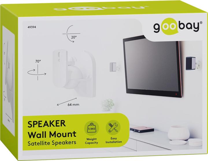 Image du produit Goobay Universel (1 paire, Installation murale, Pivotant, Inclinable)