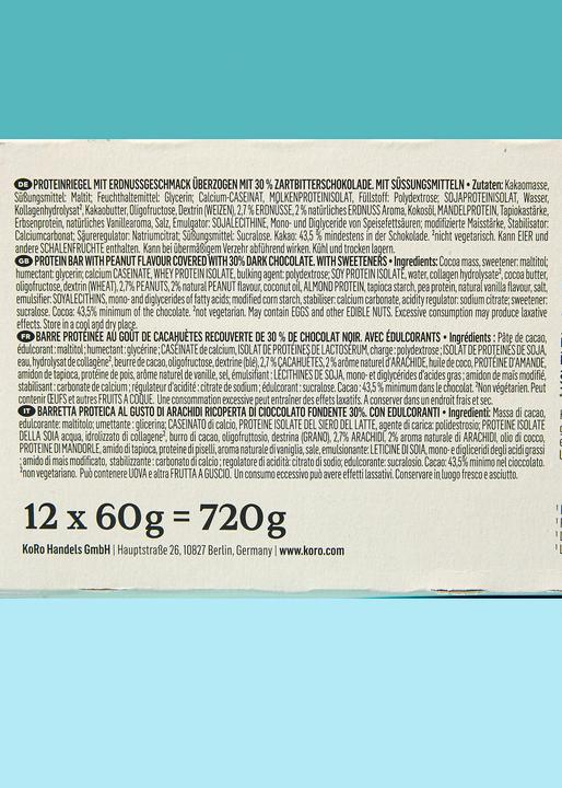 Nährwerte und Zutaten KoRo Crispy Protein Bar (60 g, 12 Stk.)