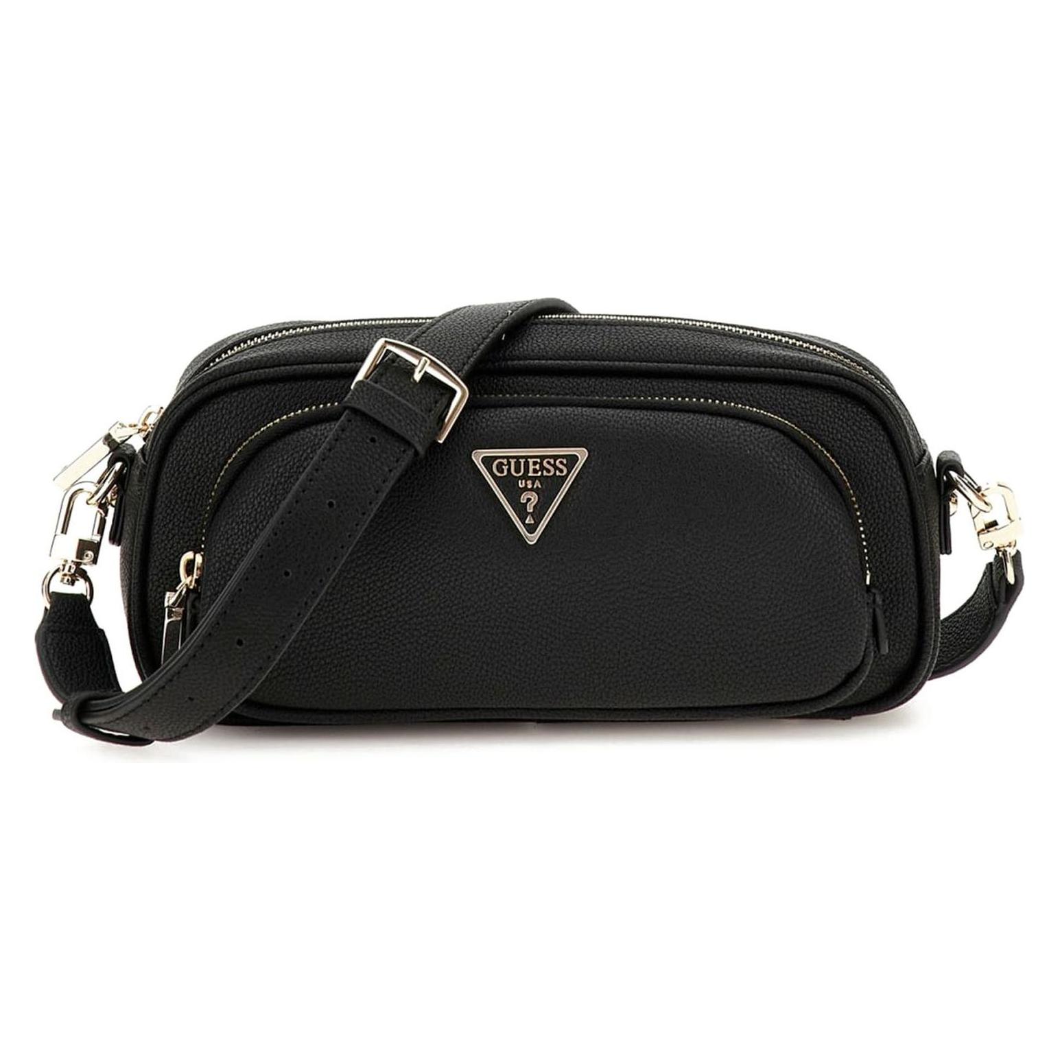 Guess, Damen, Handtasche, Power Play Camera Crossbody, Schwarz