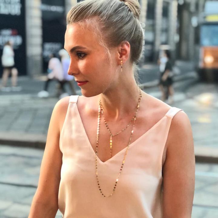 Immagine prodotto Candy Collana Maya, argento 925, placcata oro (Argento 925, Placcato oro 18k, 77 - 80 cm)