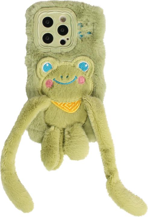 PhoneLook Hülle Lustige Spass Hülle 3D flauschiger Frosch mit langen Armen (Apple iPhone 14 Pro)