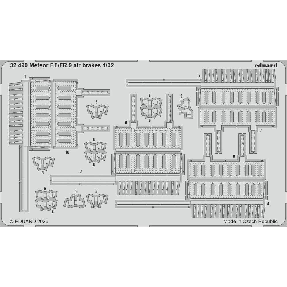 Eduard Meteor F.8/FR.9 air brakes for Revell