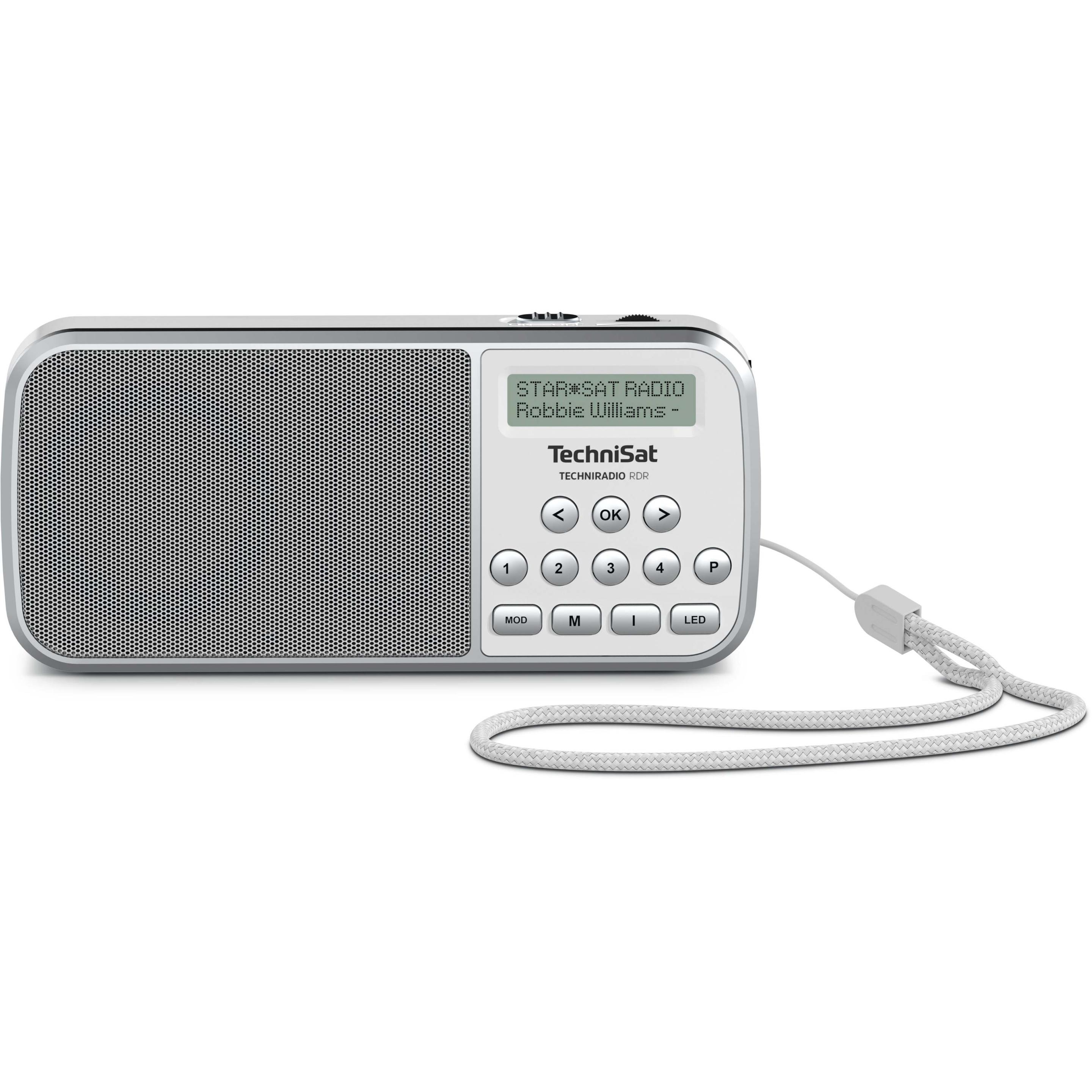 TechniSat Techniradio RDR (DAB+), Radio, Silber, Weiss