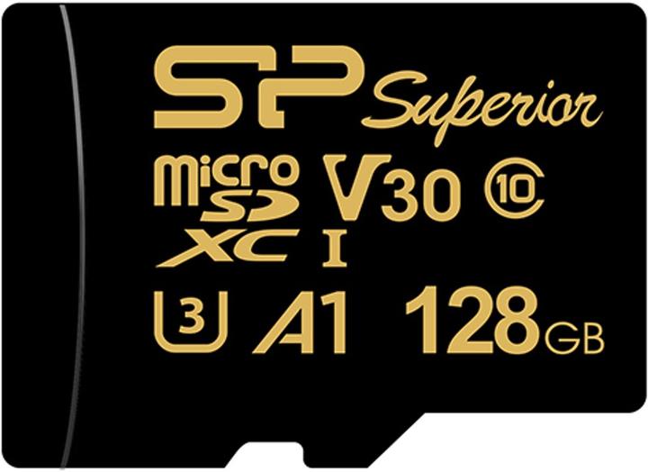 Produktbild Silicon Power 128Go MicroSD Card Golden (128 GB, microSDHC, microSDXC, U3, UHS-I)