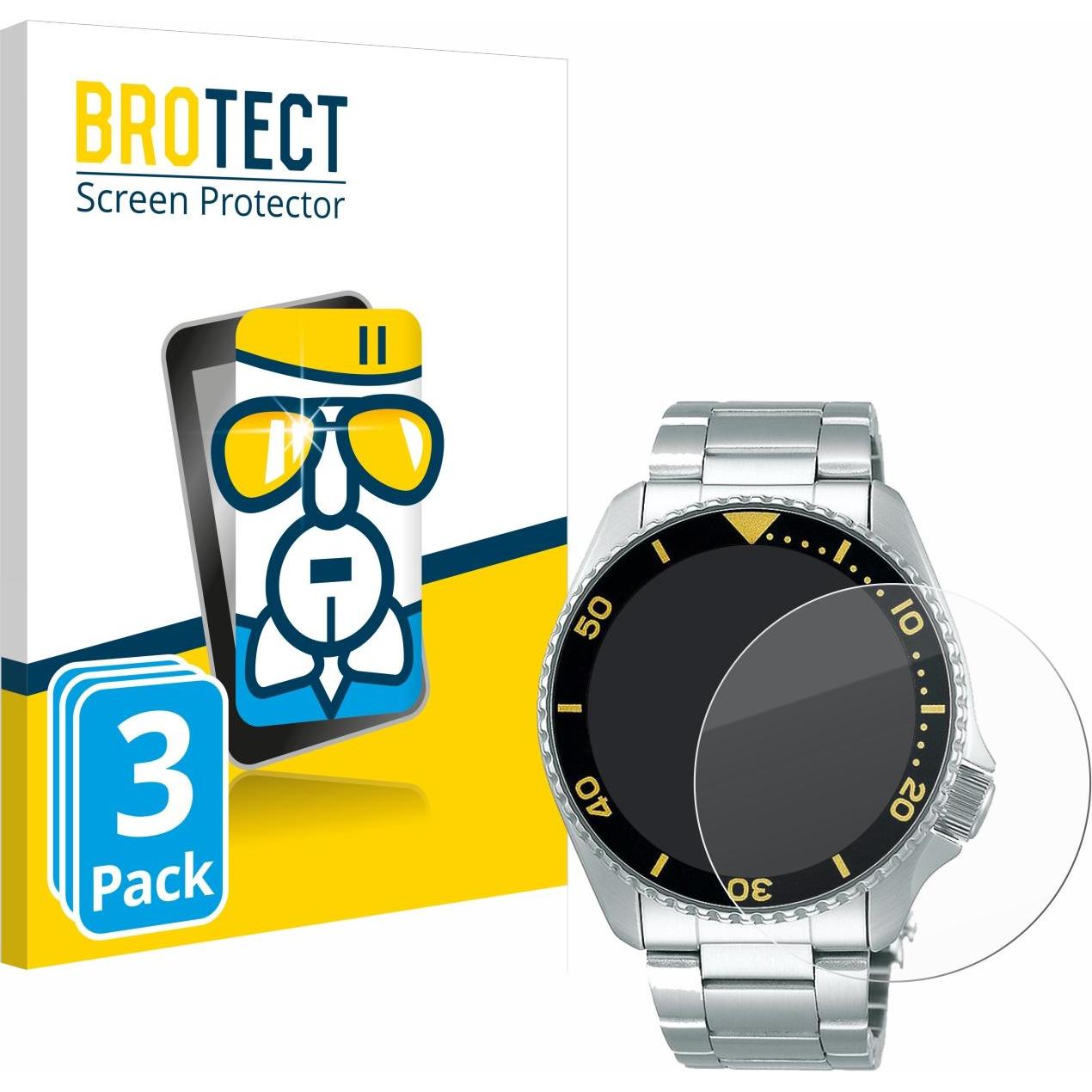 BROTECT AirGlass Panzerglasfolie, Smartwatch Schutzfolie, Transparent
