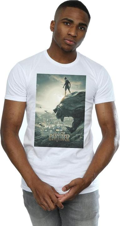 Actual product image Mens Black Panther Poster T-Shirt (M)