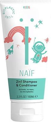 Immagine prodotto Naïf 2-in-1 Kids Shampoo & Conditioner 100ml (100 ml, Shampoo liquido)