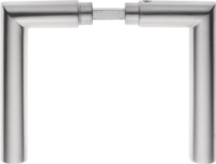 EDI Coppia di maniglie a leva 108 H in acciaio inox F00 Mandrino quadrato 10 mm (Maniglia della porta)