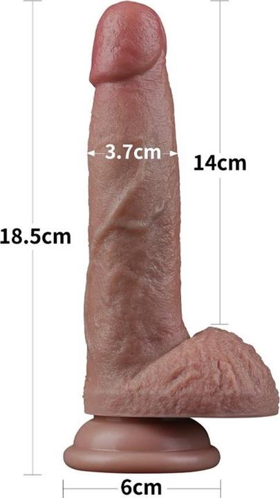 Actual product image Lovetoy Two-layer silicone dildo