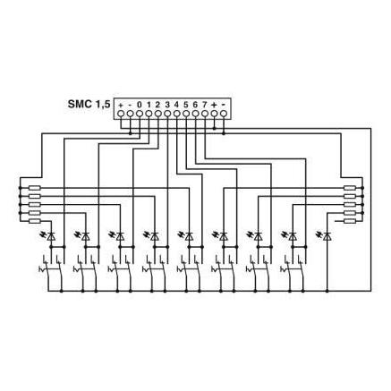 Phoenix 2962997 Um 45-Ib-Di/Sim8 Modulo Di Trasferimento, Cavo + Spina Elettrica