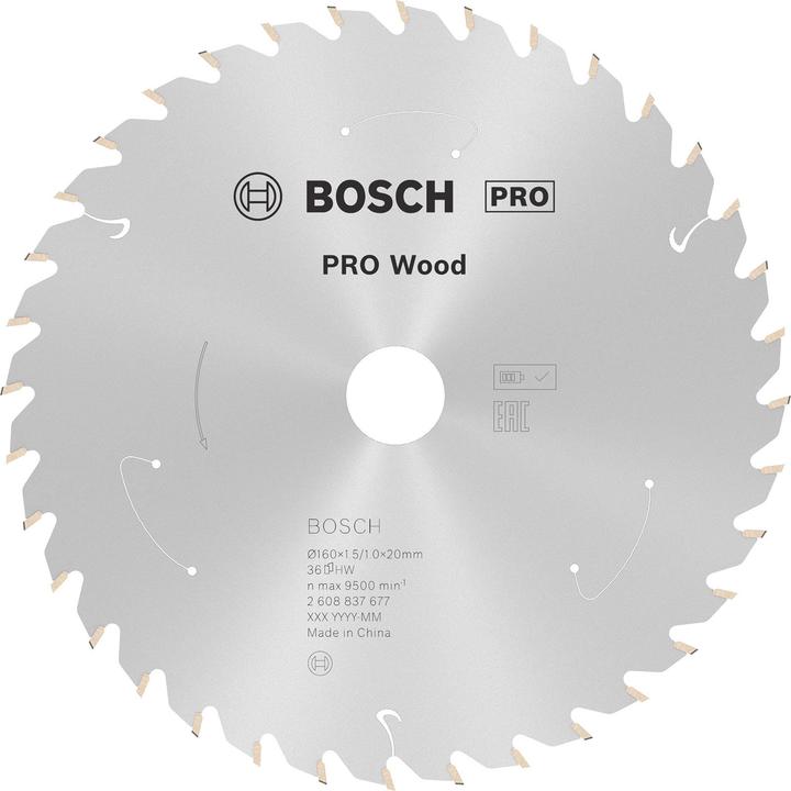 Produktbild Bosch Professional Zubehör PRO Wood cordless Kreissägeblatt, 160 x 1,5 x 20 mm