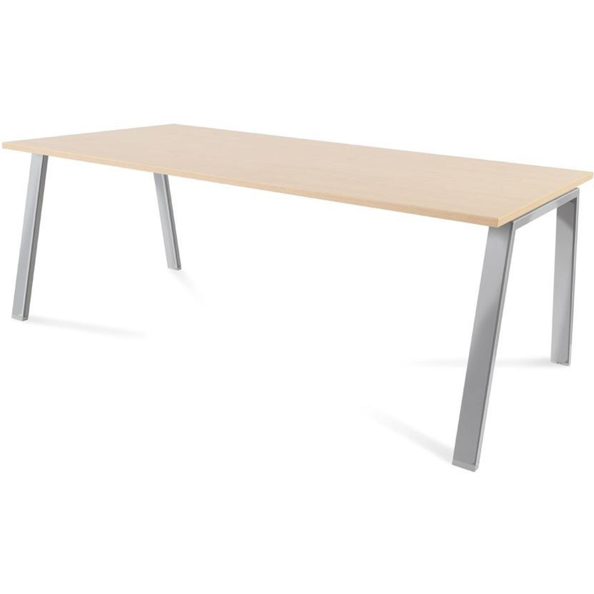 Rocada, Schreibtisch, Schreibtisch Blanca BxTxH 200x100x73cm Gestell verchromt Platte Melamin buche (200 x 100 x 73 cm)