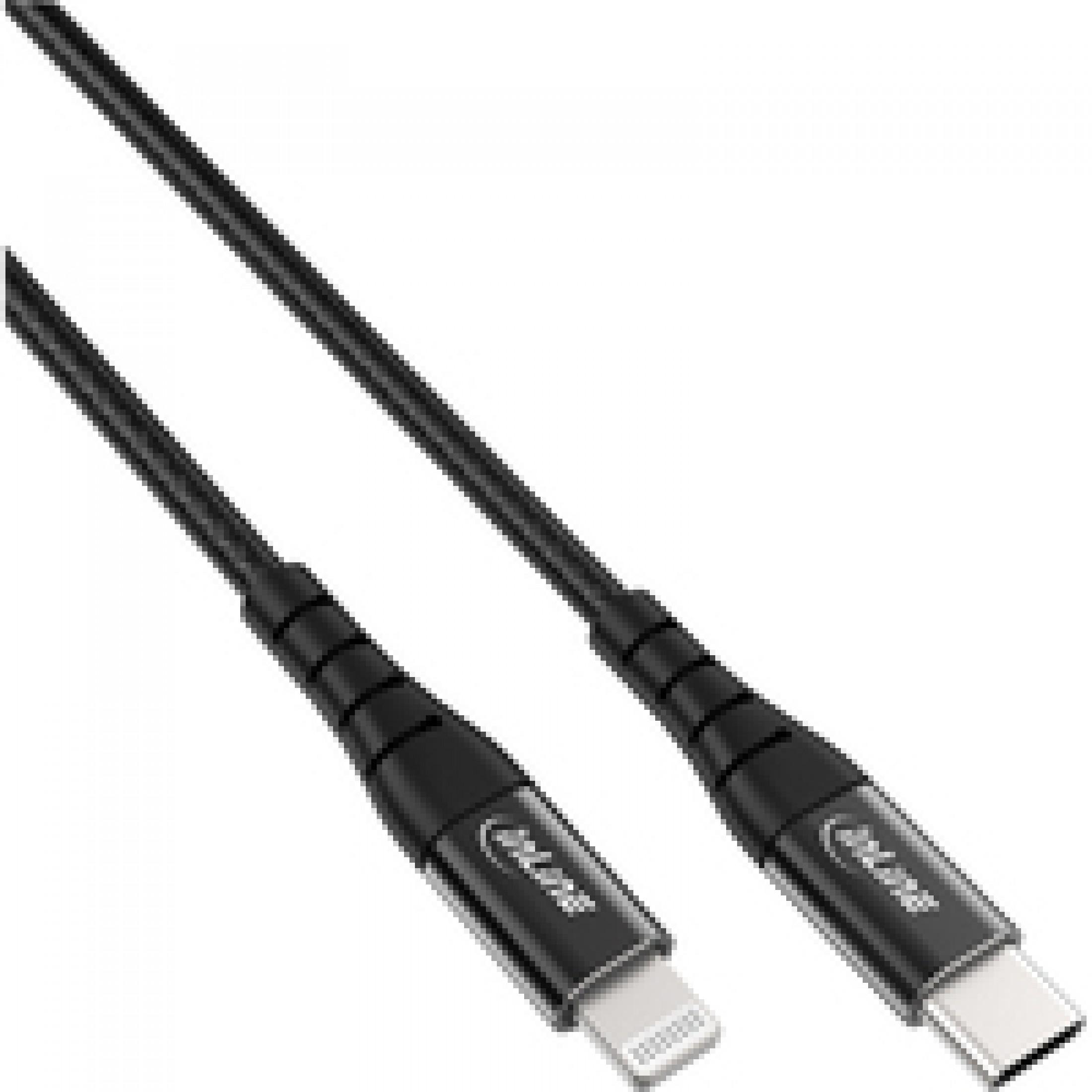 InLine Cavo USB-C Lightning, per iPad, iPhone, iPod, nero/alluminio, 2m certificato MFi (2 m, USB 2.0), Cavo USB