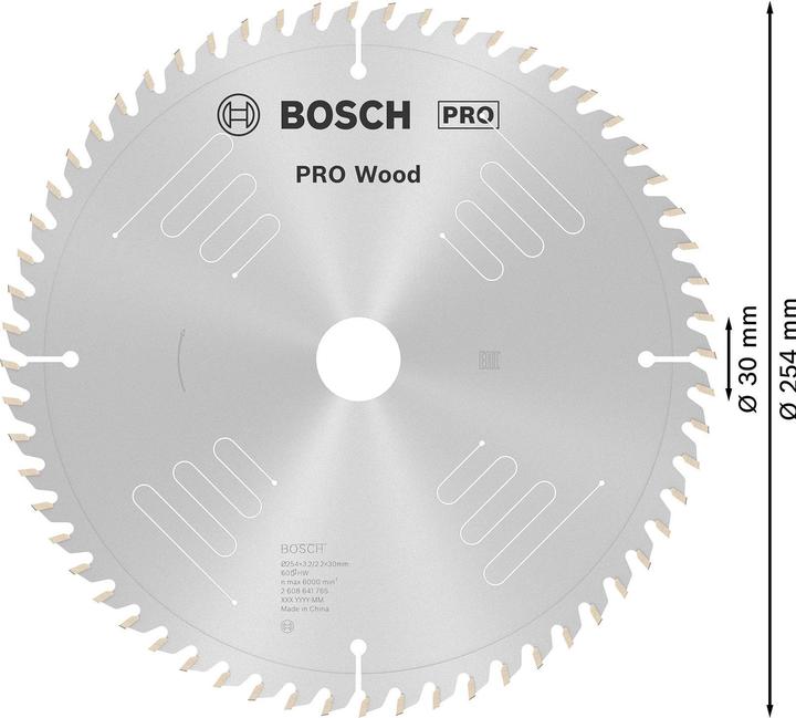 Actual product image Bosch Professional Zubehör PRO Wood circular saw blade, 254 x 3.2 x 30 mm