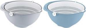 Actual product image keeeper 2in1 bowl strainer "stella", small, nordic-grey Bowl with strainer, can be used together or