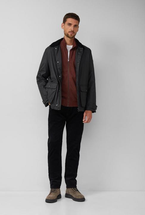 Produktbild s.Oliver Sweatshirt Jacke Strukturierte Sweatshirtjacke mit Stehkragen (M)