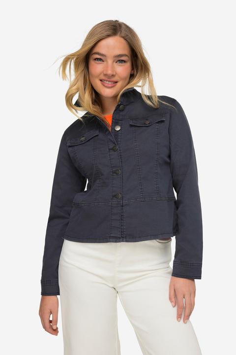 Produktbild Laurasøn Jeansjacke, Hemdkragen, Zierbänder, Langarm (S)