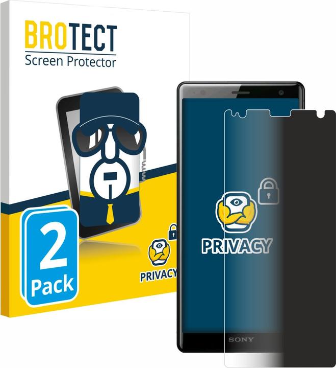 Actual product image BROTECT Anti-spy privacy film Blue light protection film (2 Piece, Sony Xperia XZ2)