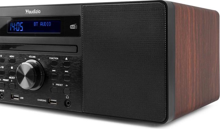 Produktbild Audizio Radio/CD-Player Prato Dunkelbraun (FM, DAB+, Bluetooth)