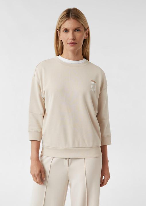 Produktbild Comma Sweatshirt Sweater mit Artwork und seitlichen Reissverschlüssen (42)