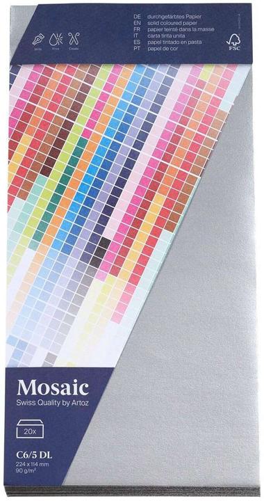 Produktbild Artoz Couvert Mosaic C6/5, 20 Stück, Silber (C6/5, 20x)