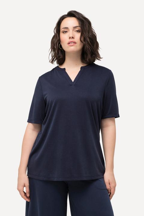 Produktbild Ulla Popken T-Shirt, Tunika-Ausschnitt, Halbarm, Modalmix (42, 44)