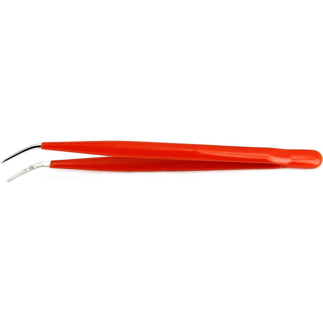 RS PRO, Pinzette, C-Stahl Pinzette,, Spitze Gebogen, Fein Abgerundet, 150 mm