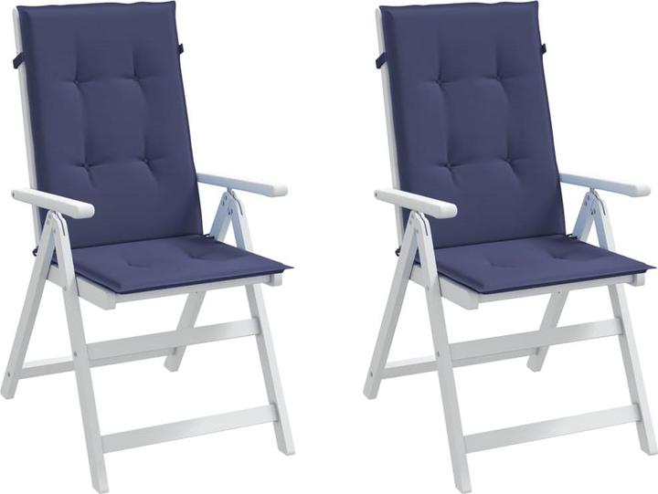 Produktbild vidaXL Hochlehner-Auflagen 2 Stk. Stoff (120 x 50 cm)