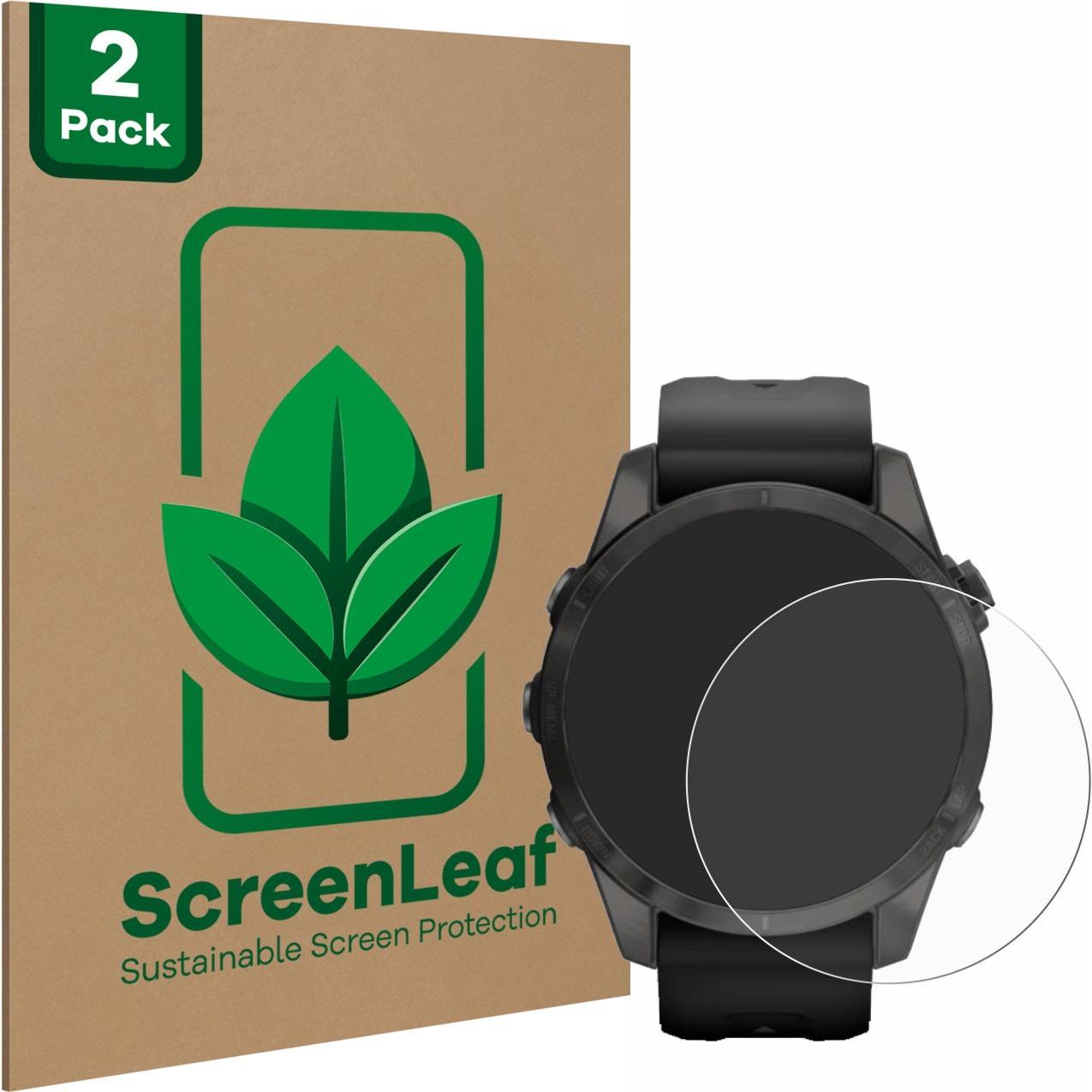 ScreenLeaf Schutzfolie nachhaltiger Displayschutz Displayschutzfolie Folie Klar Transparent, Smartwatch Schutzfolie, Tra...