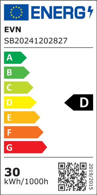Energy Label EVN-Lichttechnik Lighting Technology LED Strip SB20241202827 (White, 500 cm, Indoor)