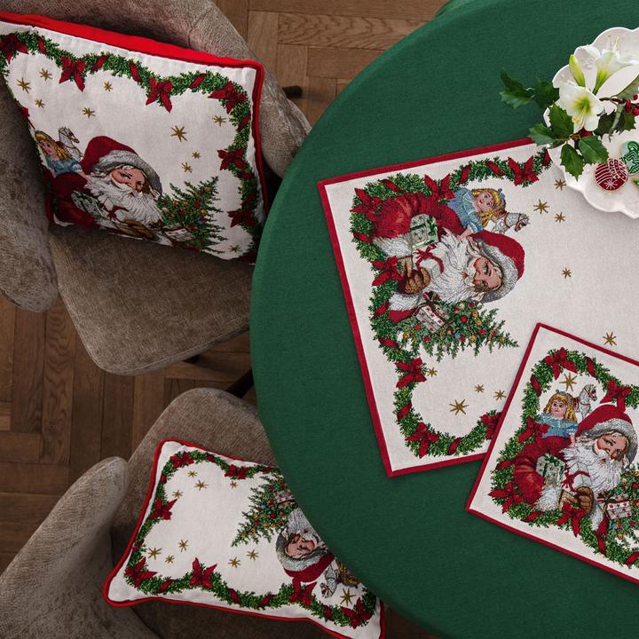 Actual product image Villeroy & Boch Tapestry reversible cushion, Santa Toy's Fantasy (32 x 48 cm)