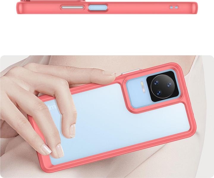 Actual product image Hurtel Outer Space Case Xiaomi Poco F4 5G cover with a flexible frame red (Xiaomi Poco M4 5G)